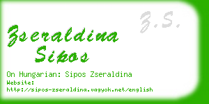 zseraldina sipos business card
